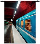 Mezo Wandkleed Metro Stockholm Rechthoek Verticaal XL (210 X 150 CM) - Wandkleden - Met roedes