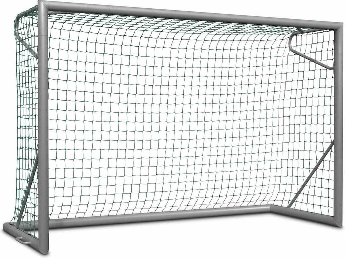 Aluminium Voetbaldoel 300x200 BK Senior P model - Trainingsgoal - Demontabel - Voetbalgoal - Groen doelnet 4mm - maas 10 cm