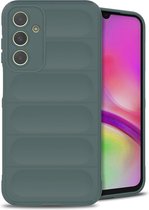 iMoshion Hoesje Geschikt voor Samsung Galaxy A25 / A24 Hoesje Siliconen - iMoshion EasyGrip Backcover - Donkergroen