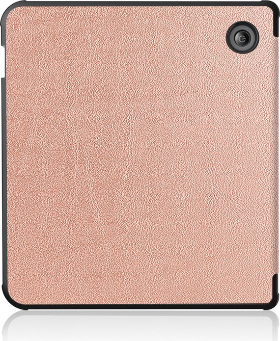 Hoesje Geschikt voor Kobo Sage Hoes Book Case Trifold - Hoes Geschikt voor Kobo Sage Hoesje Book Cover Met Screenprotector - Rosé Goud van Hoesje  — afbeelding 4