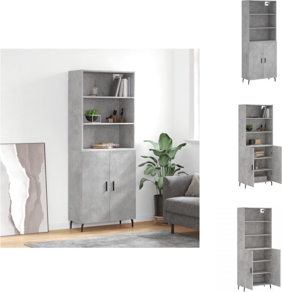 vidaXL Nachtkastje 40x31x50 cm bewerkt hout en metaal zwart, bijzettafel, wandtafeltje, nachttafeltje, wandkastje, nachttafel, nacht kast, bedkast