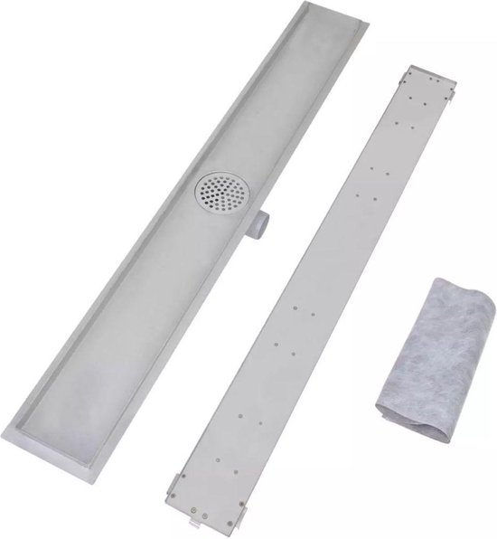 Bernkot Vloerafvoer Douche Roestvrij Staal, 20 cm 2in1 Betegelbaar Douchegoot Vierkant met 360° Sifon, Opgewaardeerde Demonteerbare en Reinigbare Waterdichting en Haarfilter, 2 Afvoeradapters DN50