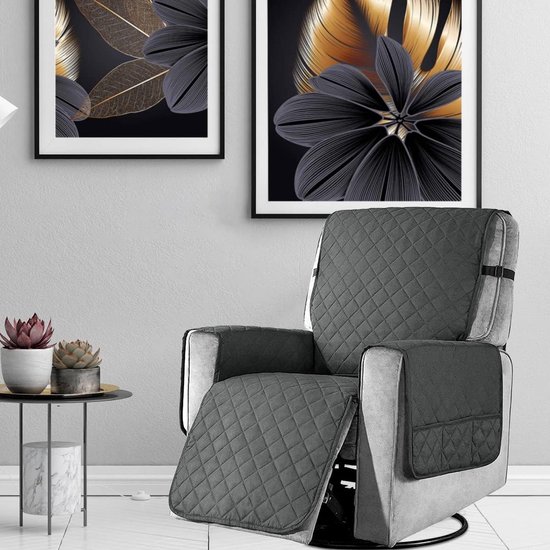 Protège Fauteuil 1 Place Imperméable Avec 3 Poches, Coussin De Fauteuil