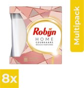 Robijn Bougie Parfumée Rose Chique 115 gr - Pack économique 8 pièces