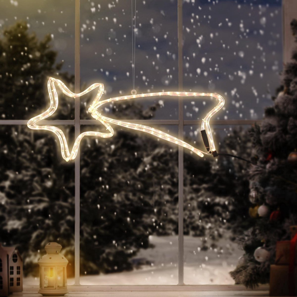 La Lampe De Noël Et L'étoile Filante