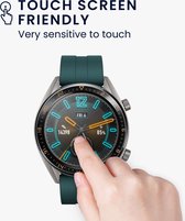 kwmobile 2x smartwatch screenprotectors geschikt voor Huawei Watch GT Active - Gehard glas - Horloge glas bescherming - Smartwatch bescherming
