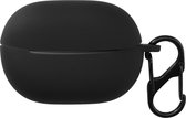 kwmobile cover voor oordopjes case - geschikt voor QCY ArcBuds HT07 - Trendy beschermhoes draadloze oordopjes in zwart