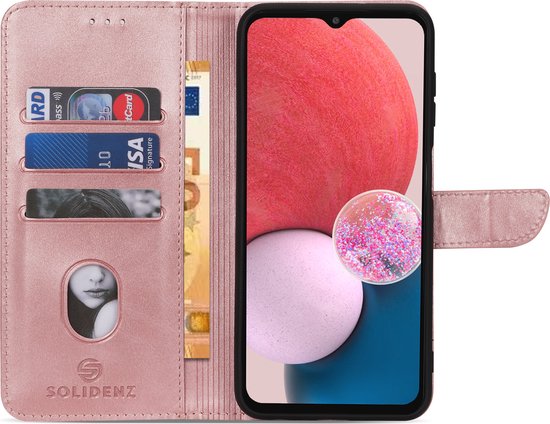 Geschikt Voor Oppo A78 5G Hoesje - Solidenz Bookcase A78 5G - Telefoonhoesje A78 5G - Case Met Pasjeshouder - Cover Hoes - Marmer
