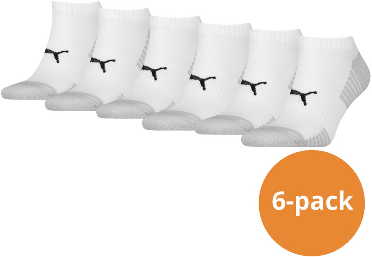 Puma Sport Cushioned Sneakersokken Light 6-pack -43/46 Wit