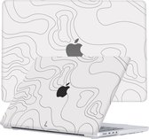 Lunso Geschikt voor MacBook Pro 16 inch M1/M2 (2021-2023) cover hoes - case - Land Lines