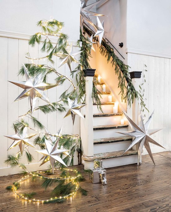 vtwonen Spiraal Kerstboom van Metaal Kerstdecoratie Goud 80cm bol
