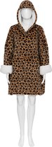 Atmosphera Fleecedeken Met Mouwen - Hoodie blanket - Tv deken - Leopard