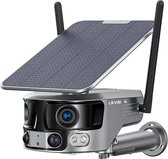 DrPhone SolarSentinel – 2.4 GHz Solar Camera - 4K UHD - 8MP 3840X2160p – 4X Optische Zoom – Pan / Tilt – Zonne Energie – 2 Weg Audio – Beveiligingscamera