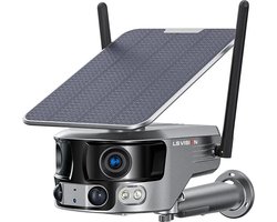 DrPhone SolarSentinel – 2.4 GHz Solar Camera - 4K UHD - 8MP 3840X2160p – 4X Optische Zoom – Pan / Tilt – Zonne Energie – 2 Weg Audio – Beveiligingscamera