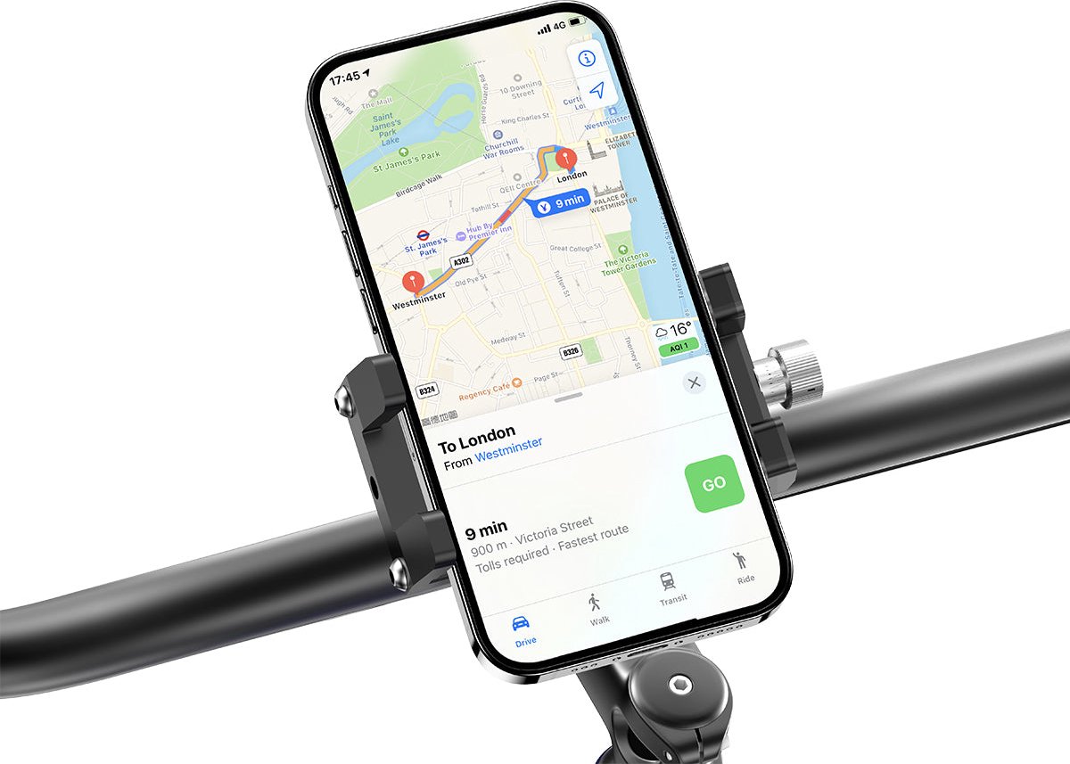 Rixus - Fiets Telefoonhouder - Zwart