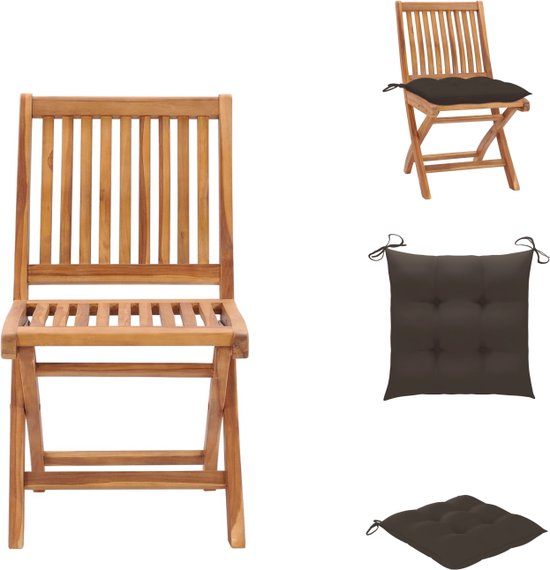 VidaXL 4x Massief Acaciahouten Tuinstoel – Inklapbaar, Olieafwerking, 54x57x91 Cm, Zithoogte 44 Cm, Max Belasting 110 Kg