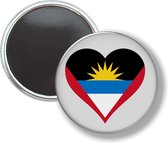 Button Met Magneet - Hart Vlag Barbuda - NIET VOOR KLEDING