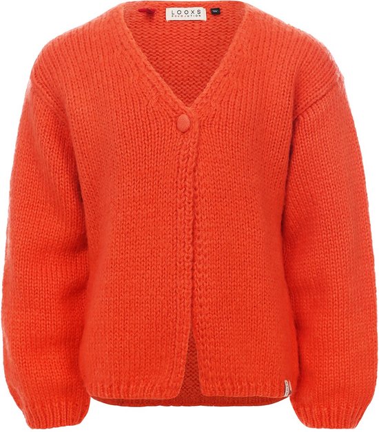 LOOXS Little 2332-7346-384 Meisjes Sweater/Vest - Maat 98 - Oranje van 100% acryl