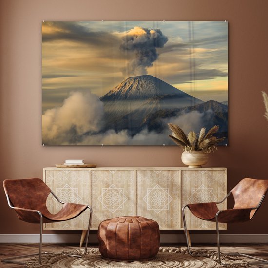 Peinture sur Verre - Volcan en Indonésie - 180x120 cm - Peintures sur Verre Peintures - Photo sur Glas