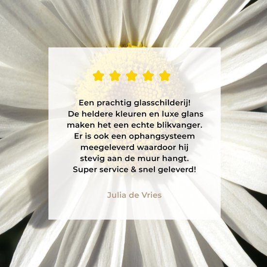 MuchoWow® Peinture sur Verre - Marguerite - 60x80 cm - Peintures sur Verre Acrylique - Photo sur Glas