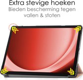 Hoesje Geschikt voor Samsung Galaxy Tab A9 Plus Hoesje Case Hard Cover Hoes Book Case Met Screenprotector - Rosé goud