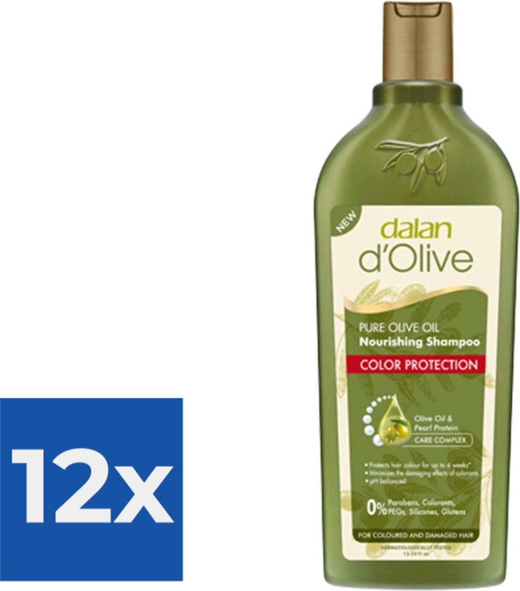 Dalan d'Olive Shampoo - Color Protection 400 ml - Voordeelverpakking 12 stuks