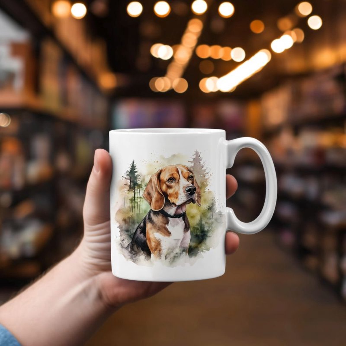 Mok Beagle Beker cadeau voor haar of hem, kerst, verjaardag, honden liefhebber, zus, broer, vriendin, vriend, collega, moeder, vader, hond