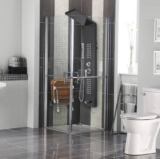Regendouche met handdouche- douche - zwart - compleet