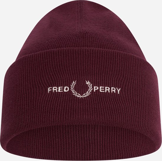 Fred Perry Graphic beanie - oxblood