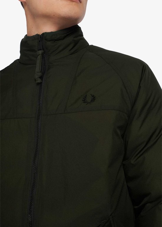 Fred Perry Insulated Zip Through Jacket J2573 - heren winterjas - groen - Maat: M