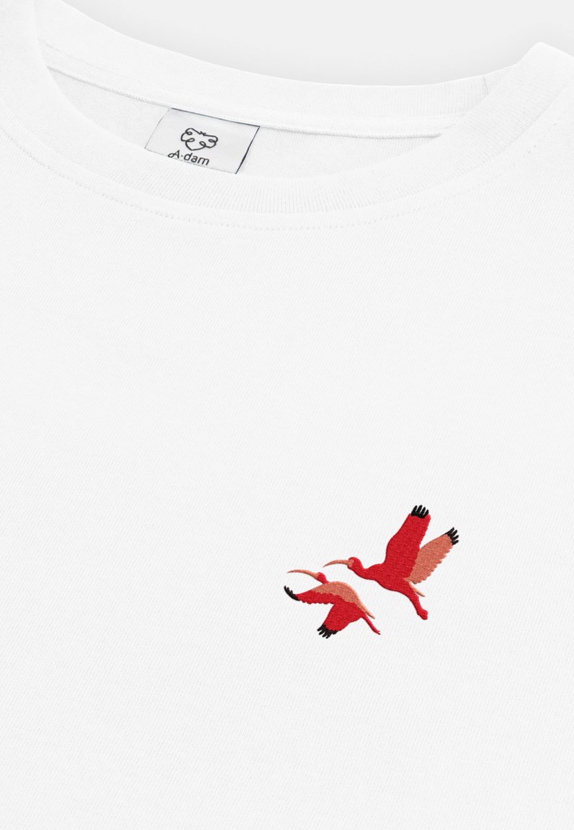 A-dam FLYING BIRDS - T-shirt - Katoen - Heren - Wit - XL