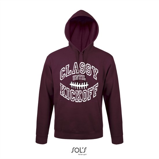 Hoodie 3-161 Classy until Kickoff - Zwart, xL