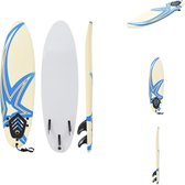 vidaXL Surfplank voor beginners - 170 x 46.8 cm - XPE dek - EPS schuim - Blauw/Crème - Surfplank