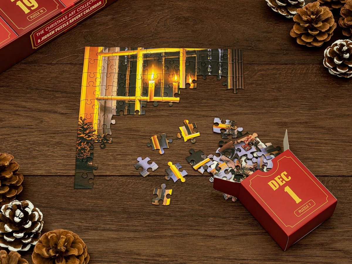 Puzzle de Noël Calendrier de l'Avent 2023 – Père Noël préparant les cadeaux  – 24