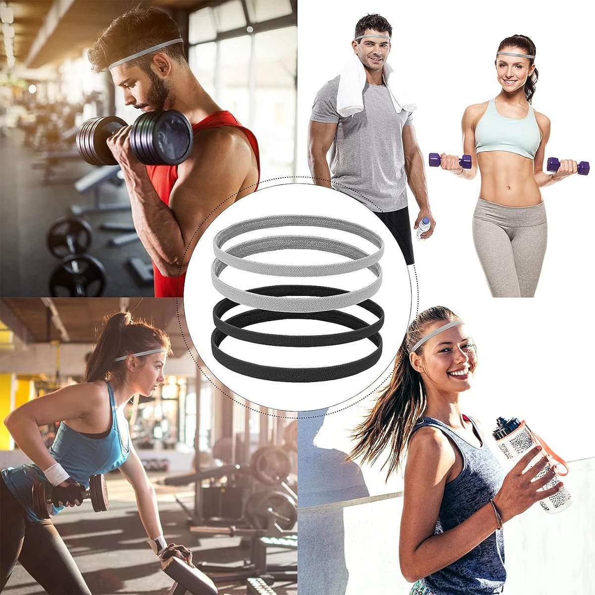 Bandeau De Sport E Tronic Edge – Étoiles De Course – Rouge/Bleu/Blanc – Unisexe