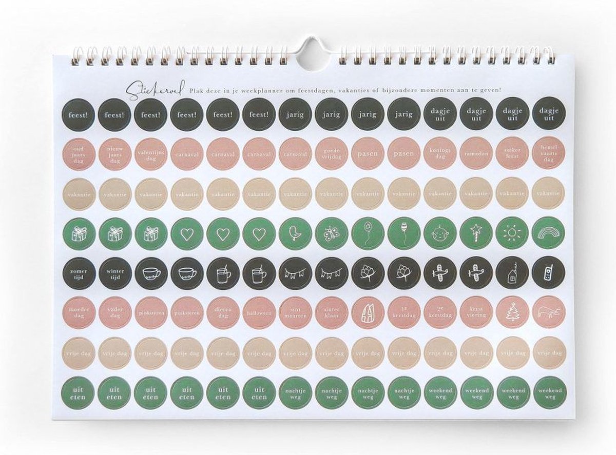 Maan Amsterdam Weekplanner - Inclusief stickervel - To do planner - Ongedateerd - A4 - Eclipse — afbeelding 15