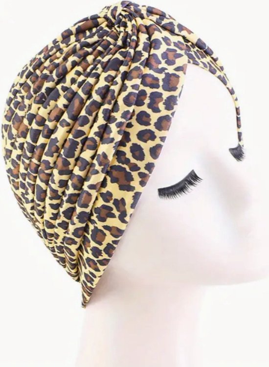 Hoofddoek tulband luipaard - hoofddoek tulband - luipaard - hoofddeksel - islam - chemo