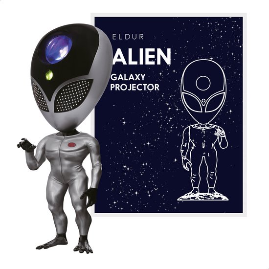 Projecteur d'étoiles extraterrestres Eldur® - Ciel étoilé - Projecteur de galaxies - Interaction vocale - Avec télécommande