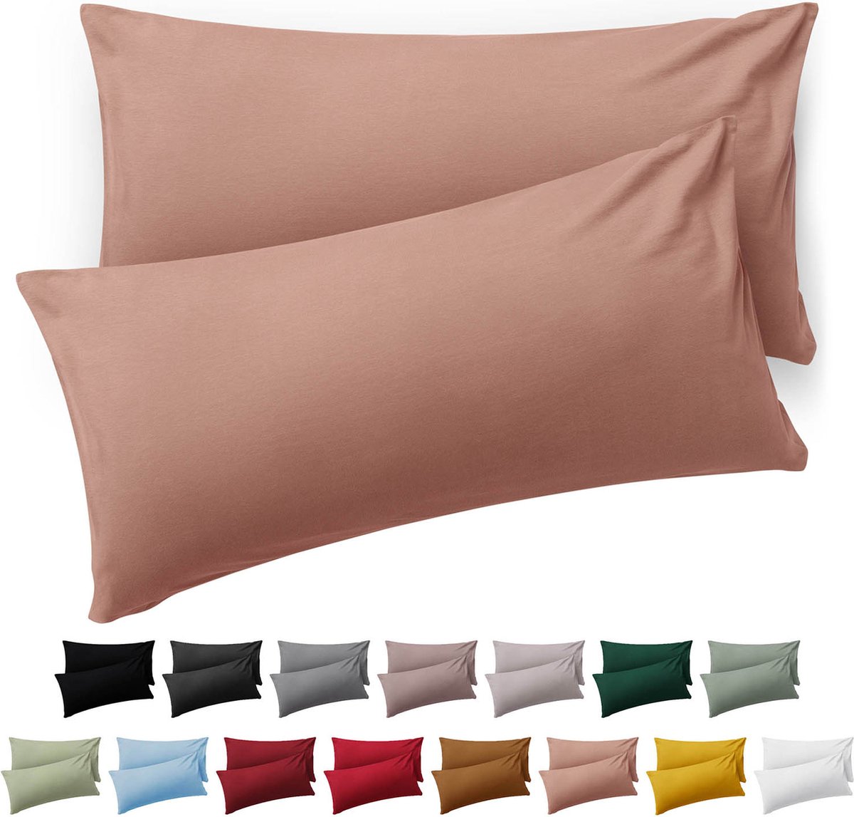 Blumtal Kussensloop Microvezel Kussenhoes 40 x 80 cm - Roze - Set van 2