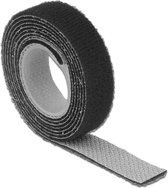 DeLOCK Klittenband rol - lengte 1m / breedte 13mm - zwart
