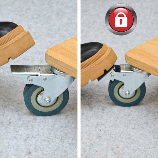 1 Stuk 360° Zwenkwiel met Rem - 75mm Zwaarlast Wielen - Zwenkwielen Meubelwielen van Merkloos	 — afbeelding 4