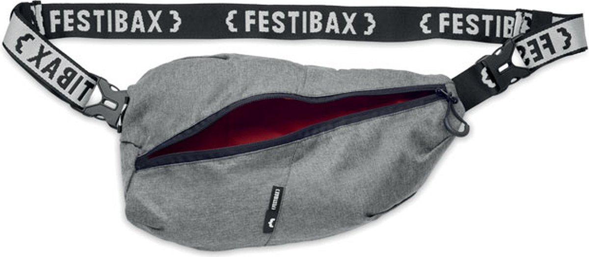 The Festibax® Classic XL - Heuptas/Fanny pack/Sling bag - Festivaltas - Gender neutraal - Grijs