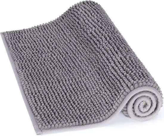 Gözze - Antislip badmat, superzacht, 100% microvezel, 70 x 120 cm - grijs