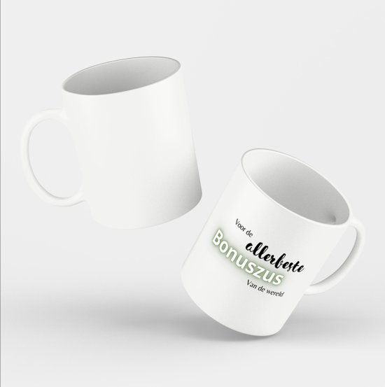 Akyol - pour la meilleure sœur bonus du monde tasse à café - tasse à thé - Sœur - la meilleure sœur bonus - cadeau d'anniversaire - anniversaire - cadeau - cadeau pour sœur - articles sœur - cadeau - cadeau - cadeau - contenu 350 ML