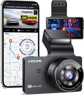 AZDome M63 Pro 1CH dashcam - 2024 model - Ultra 4K resolutie - Wifi - GPS - Parkeerstand - 64gb Micro SD - 3.0 inch IPS LCD - dashcam voor auto met optionele achter camera