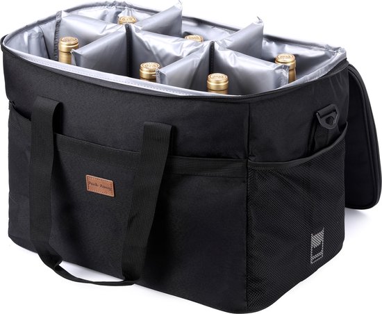 Sac isotherme Packaway à 4 couches - Sac à déjeuner 40 litres - Séparateur inclus - Zwart