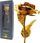 Gouden Roos - Gouden Rozen - Liefdes Roos - Relatie Geschenk - Trouwen, Verliefd, Huwelijk, Aanzoek - Rose Gift - Golden Rose In Giftbox - Kunstbloem - Verjaardagscadeau - Moederdag - Valentijn - Liefde - Goud - Romantisch Cadeau - Cadeau voor vrouw