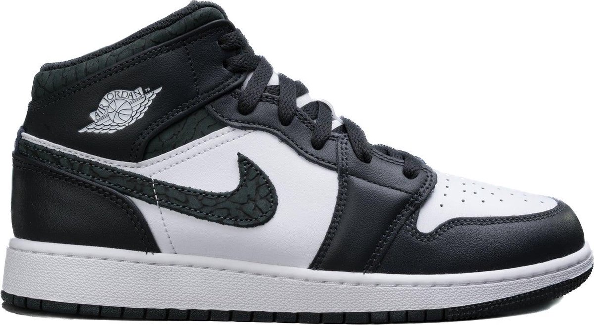 Air Jordan 1 Mid SE GS Panda Elephant FB9909 001 Maat 38 PANDA Zwart Wit . bol