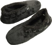 Ferro Spaanse Sloffen - Heerlijk warme pantoffels met teddy binnenzijde - Spaanse Look - Zwart - MEN -  MAAT: 42/43