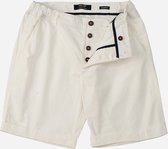 Mr Jac - Slim Fit - Heren - Korte Broek - Shorts - Garment Dyed - Pima Cotton - Wit - Maat L